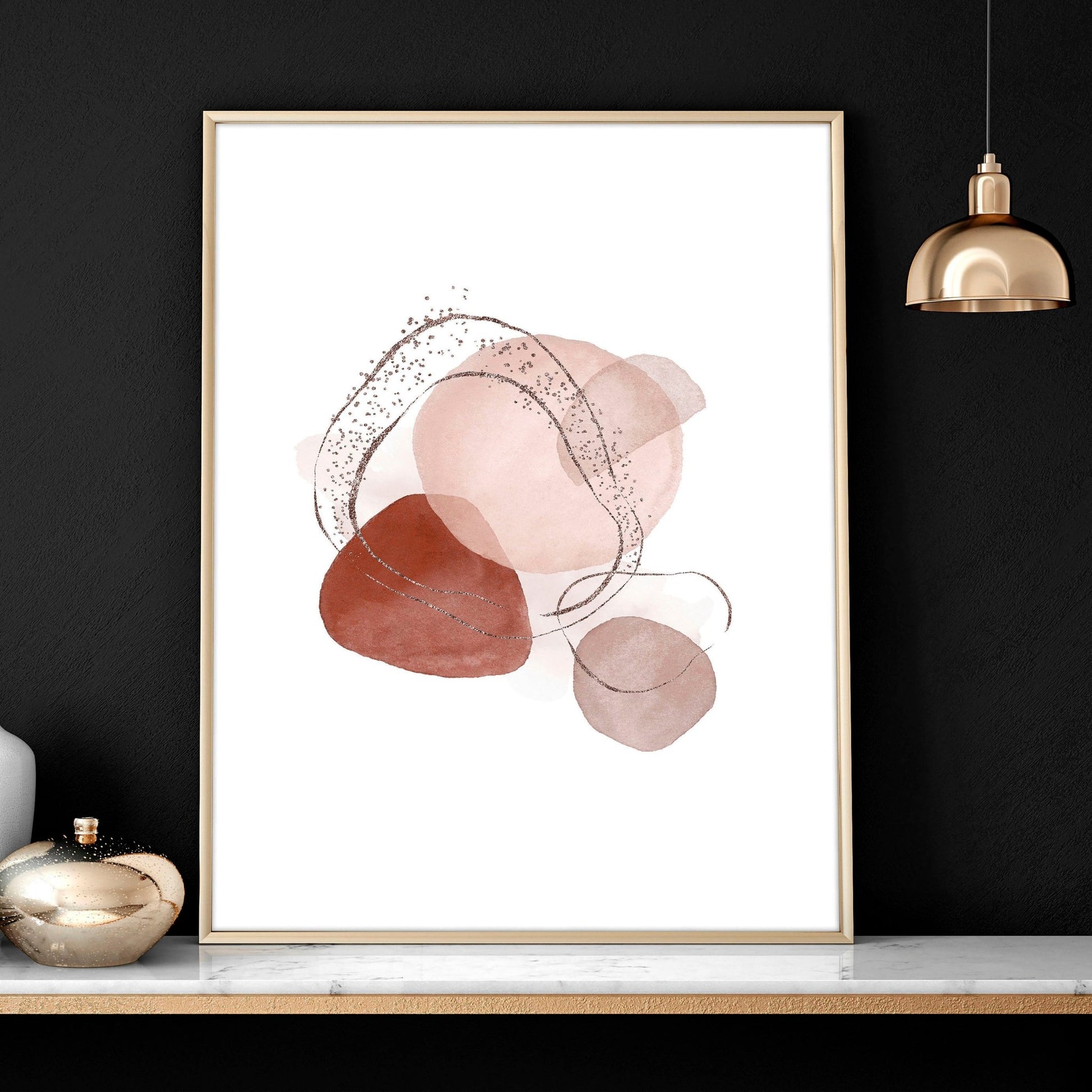 Abstract mid century prints | set of 3 wall art prints - About Wall Art