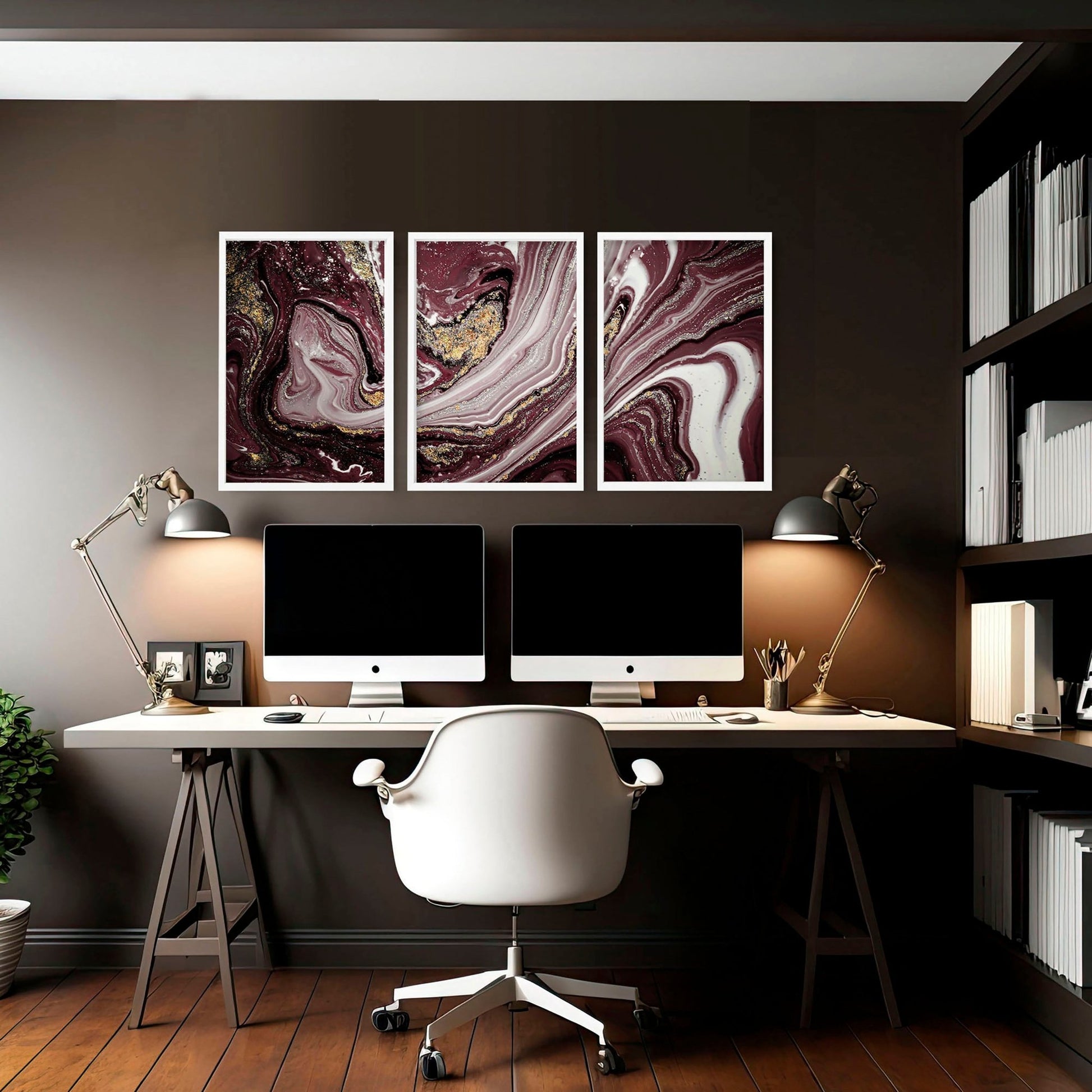 abstract wall art large for office | set of 3 wall art prints - About Wall Art