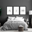 Anniversary gift for couples | set of 3 wall art prints for Bedroom - About Wall Art