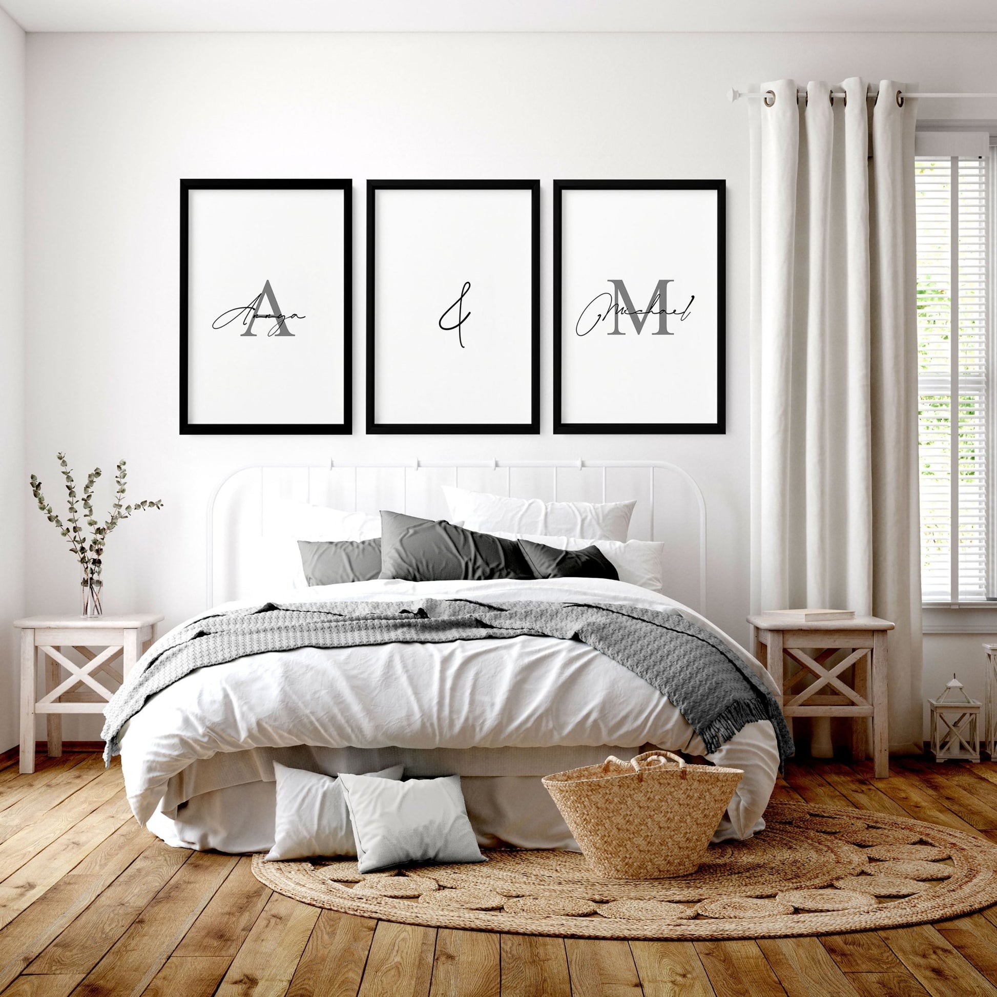 Anniversary gift for couples | set of 3 wall art prints for Master Bedroom - About Wall Art