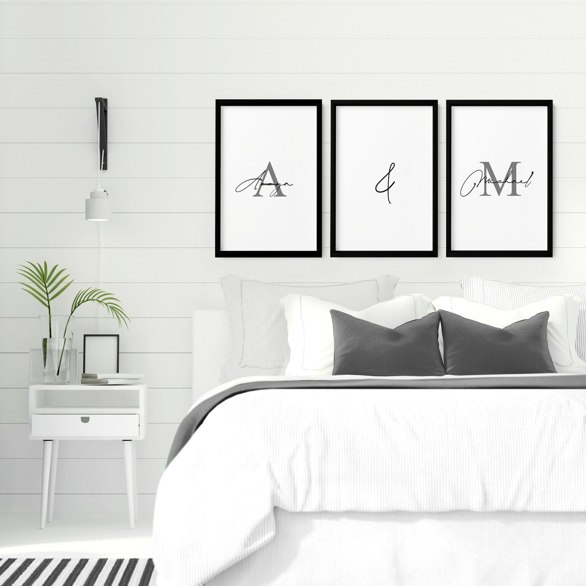 Anniversary gift for couples | set of 3 wall art prints for Master Bedroom - About Wall Art
