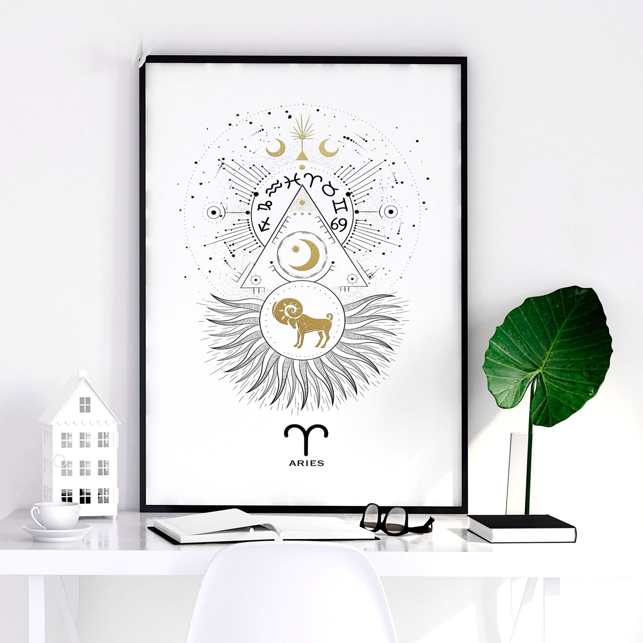 Aries wall art print | Zodiac sign horoscopes