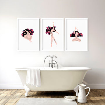 Art for the bathroom wall | set of 3 wall art prints - About Wall Art