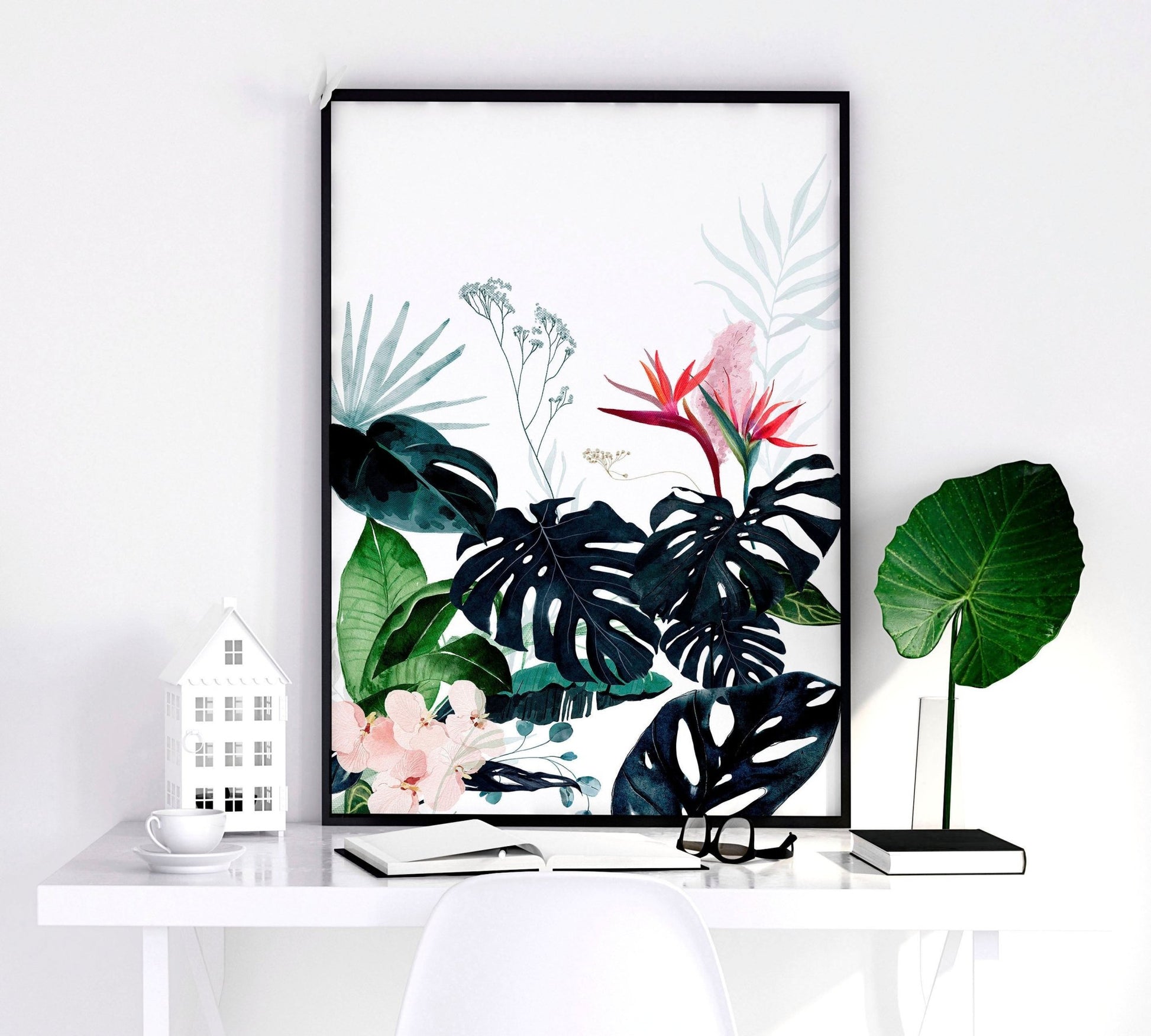 Artwork for offices | set of 3 Tropical wall art