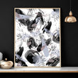 Black and white wall pictures | set of 3 wall art prints
