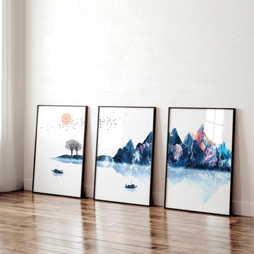 Artwork for an office | set of 3 wall art prints - About Wall Art