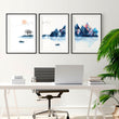 Artwork for an office | set of 3 wall art prints
