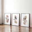 Colorful painting for wall | set of 3 wall art prints for office