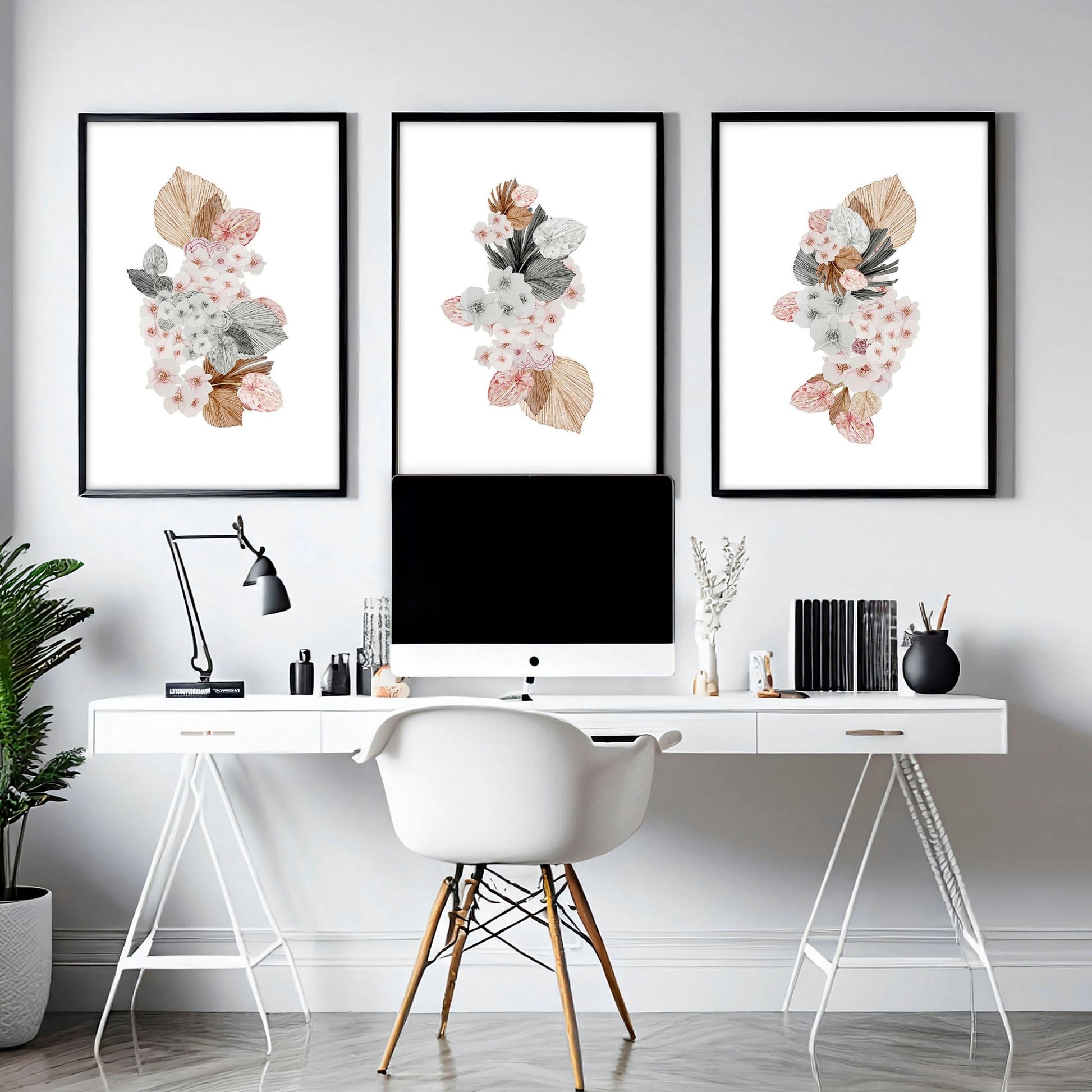 Colorful painting for wall | set of 3 wall art prints for office