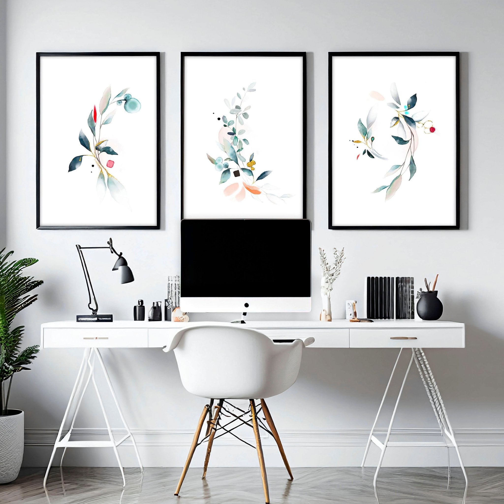 Artwork for office | set of 3 wall art prints