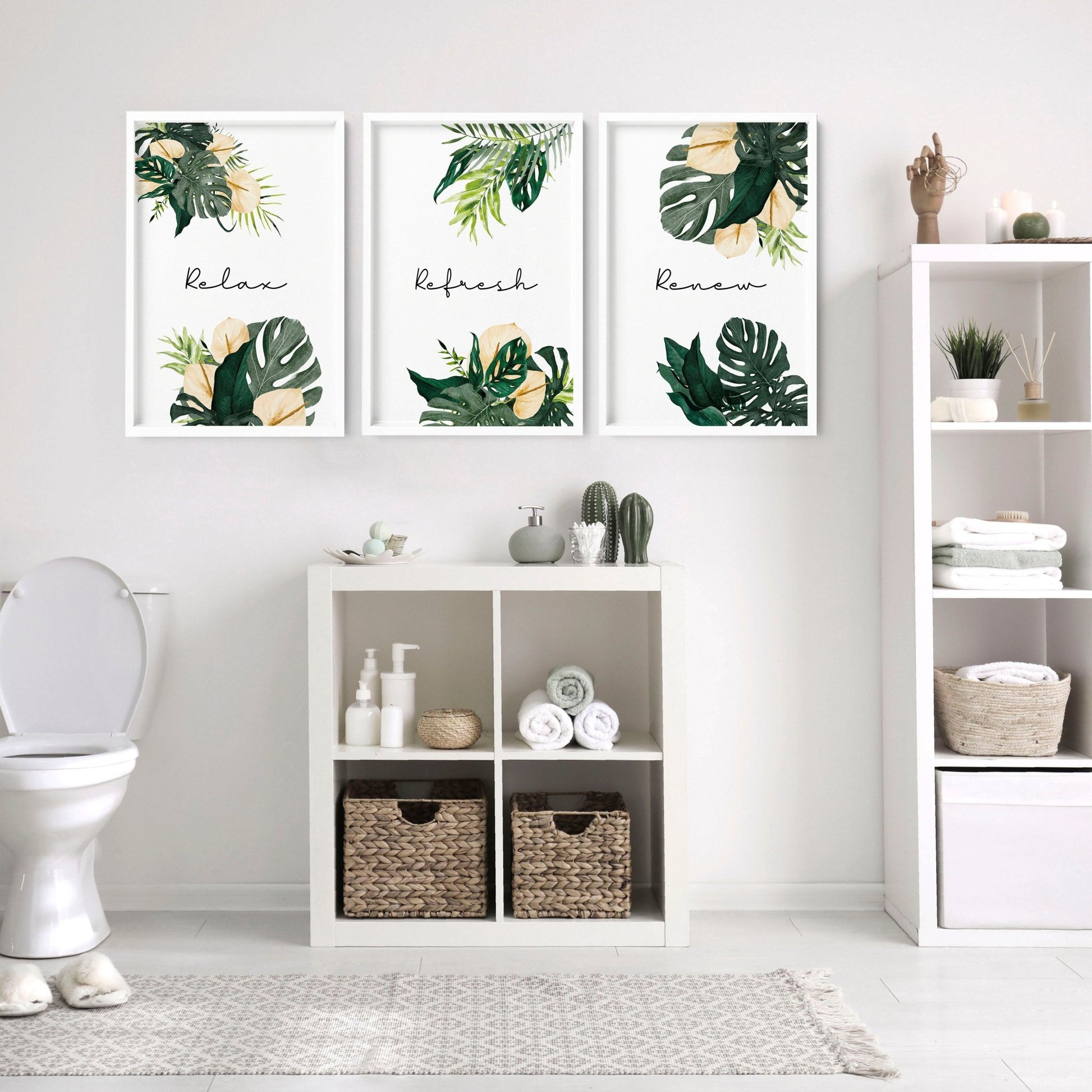 Art prints for the bathroom | set of 3 wall art prints