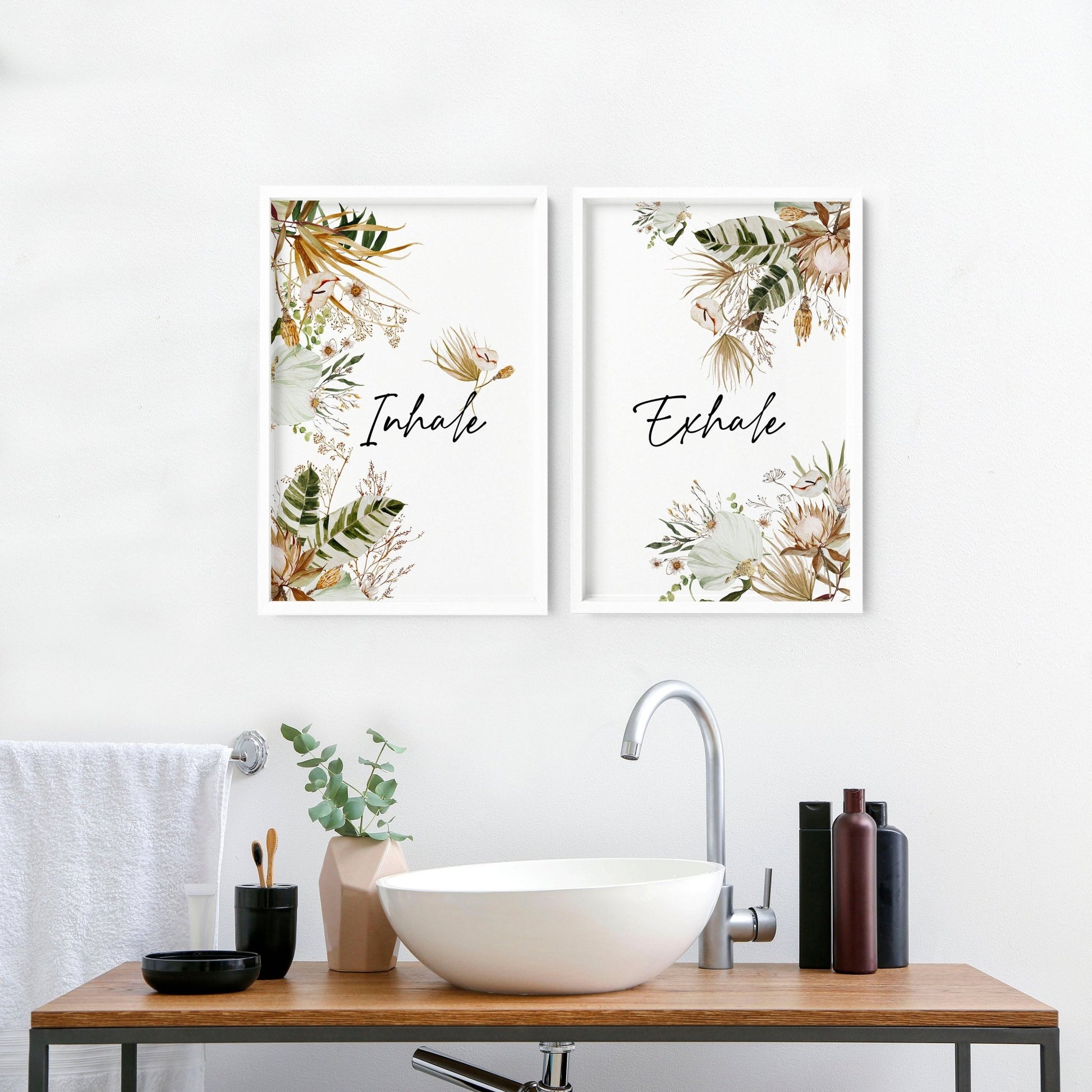 Wall art for bathroom walls | Set of 2 prints