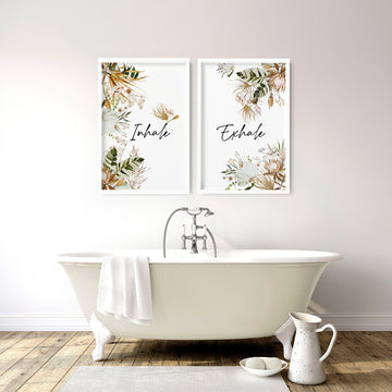 Bathroom wall art | set of 2 prints