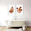 Bathroom wall prints | set of 2 Ladies wall art prints