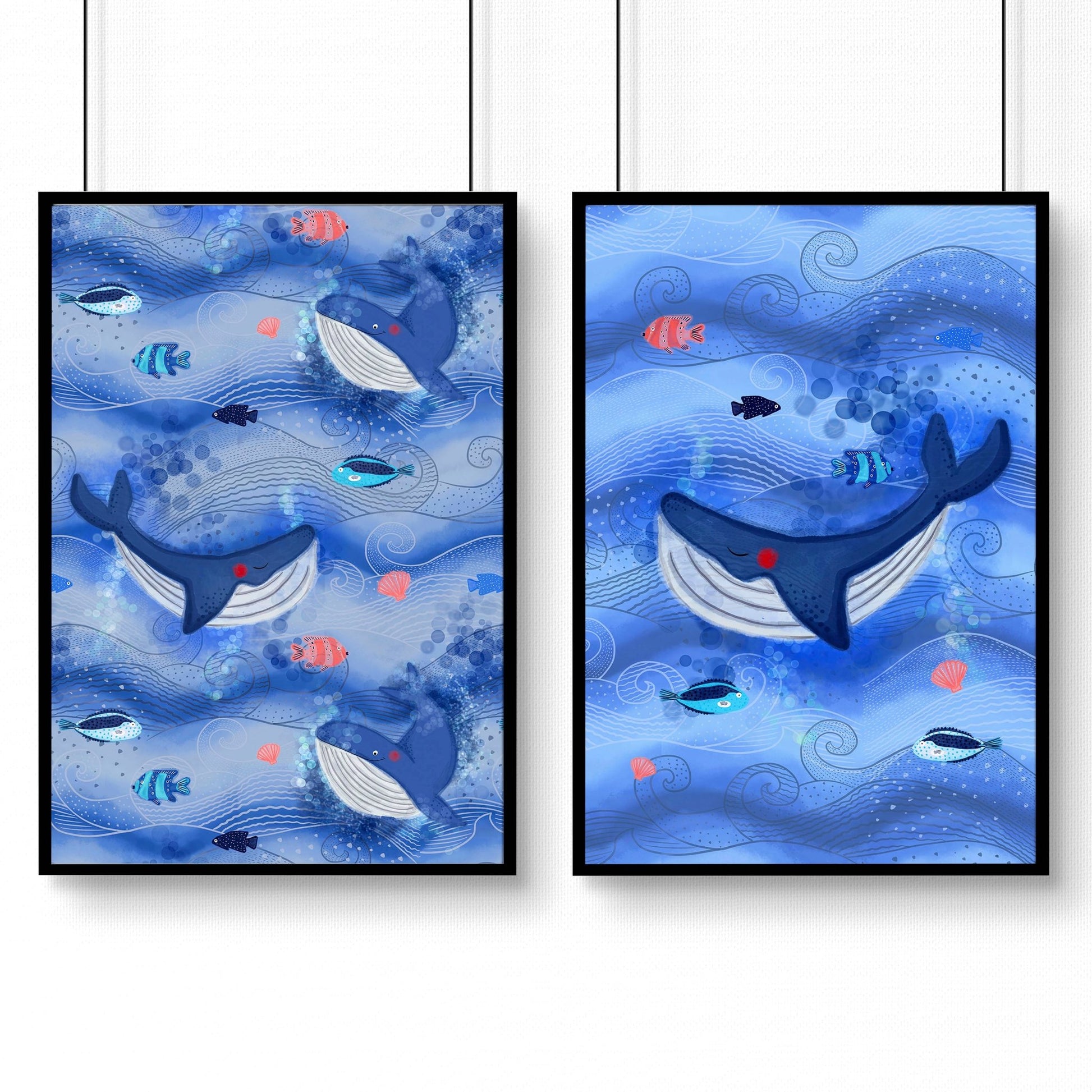Beachy Nursery Decor | set of 2 wall art prints - About Wall Art