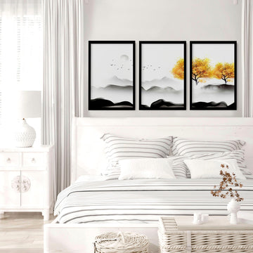 Beautiful Japanese landscapes | set of 3 wall art prints for bedroom - About Wall Art
