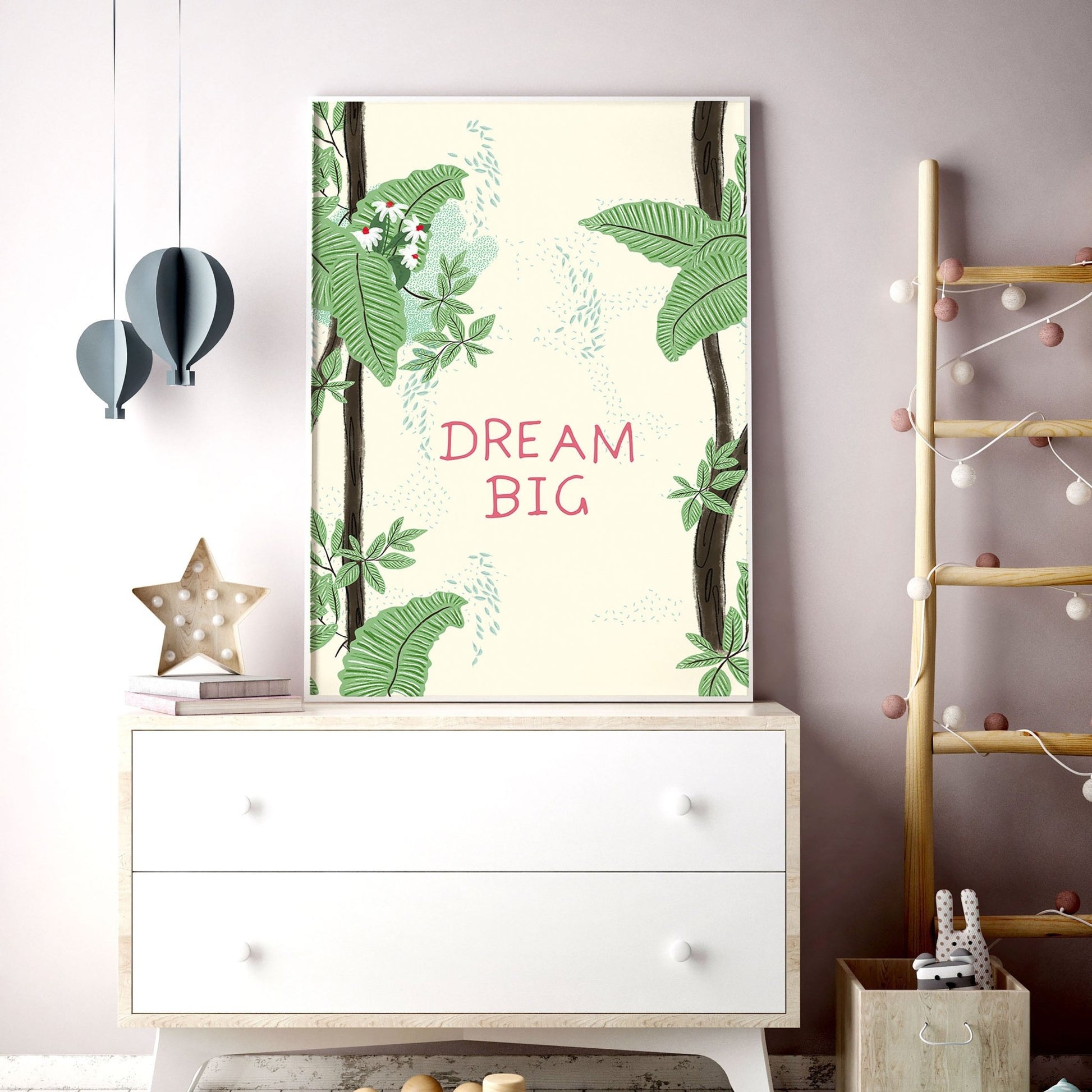 Bedroom jungle wall art for nursery | set of 2 Sloths art prints