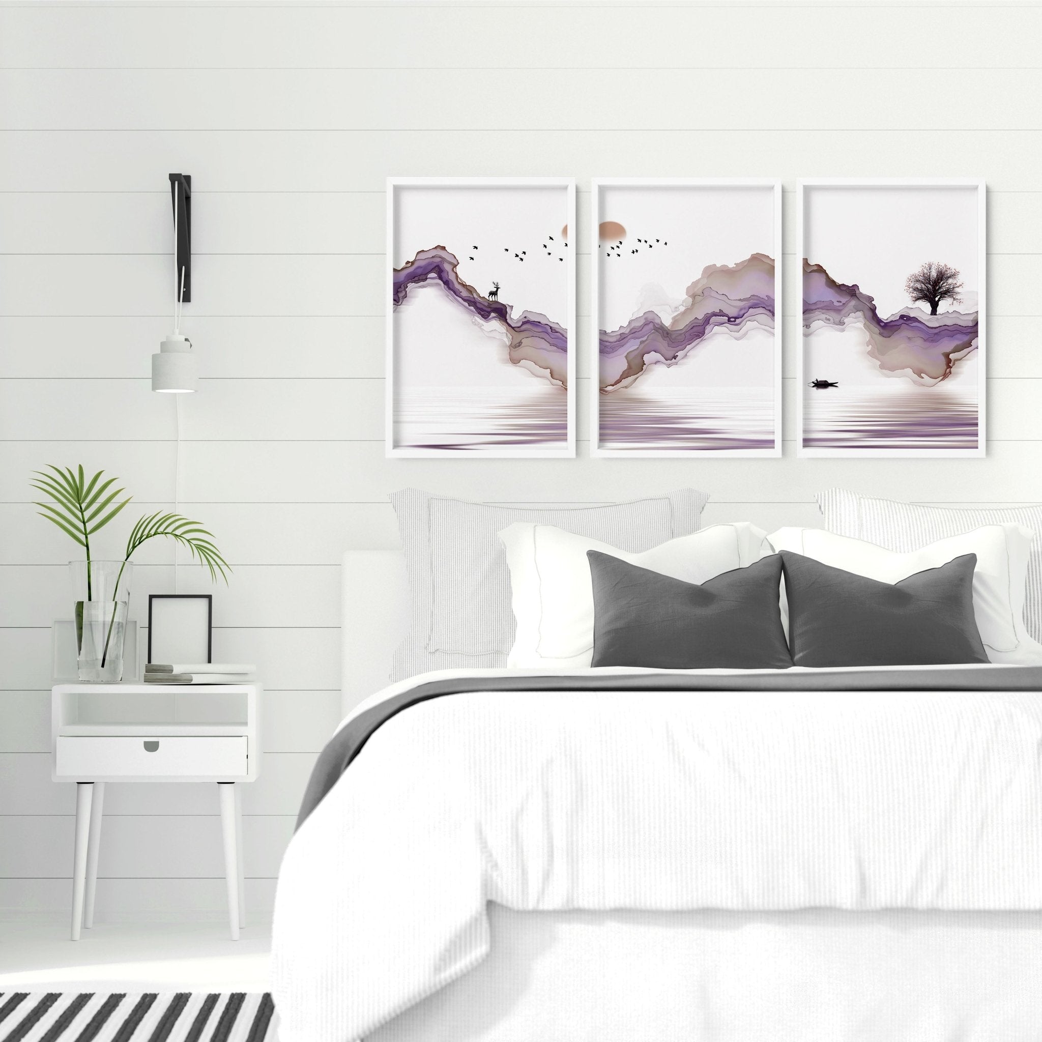 Bedroom pictures for wall set of 3 framed wall art | About Wall Art