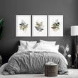 Grey paintings for bedroom | set of 3 wall art prints