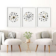 Bee wall art prints | set of 3 wall art prints for Entryway - About Wall Art