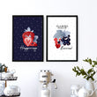 Prints for a kitchen wall | Set of 2 Berries wall art