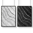 Black and white art wall | set of 2 wall art prints for living room - About Wall Art