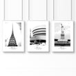 Black and white prints | set of 3 Manhattan wall art prints