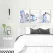 Blue Japandi wall decor | set of 3 wall art prints - About Wall Art