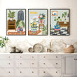 Bohemian kitchen art wall | set of 3 art prints - About Wall Art