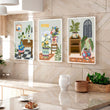 Bohemian kitchen art wall | set of 3 art prints - About Wall Art