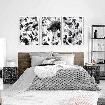 Bohemian maximalist decor for Bedroom | set of 3 wall art prints - About Wall Art