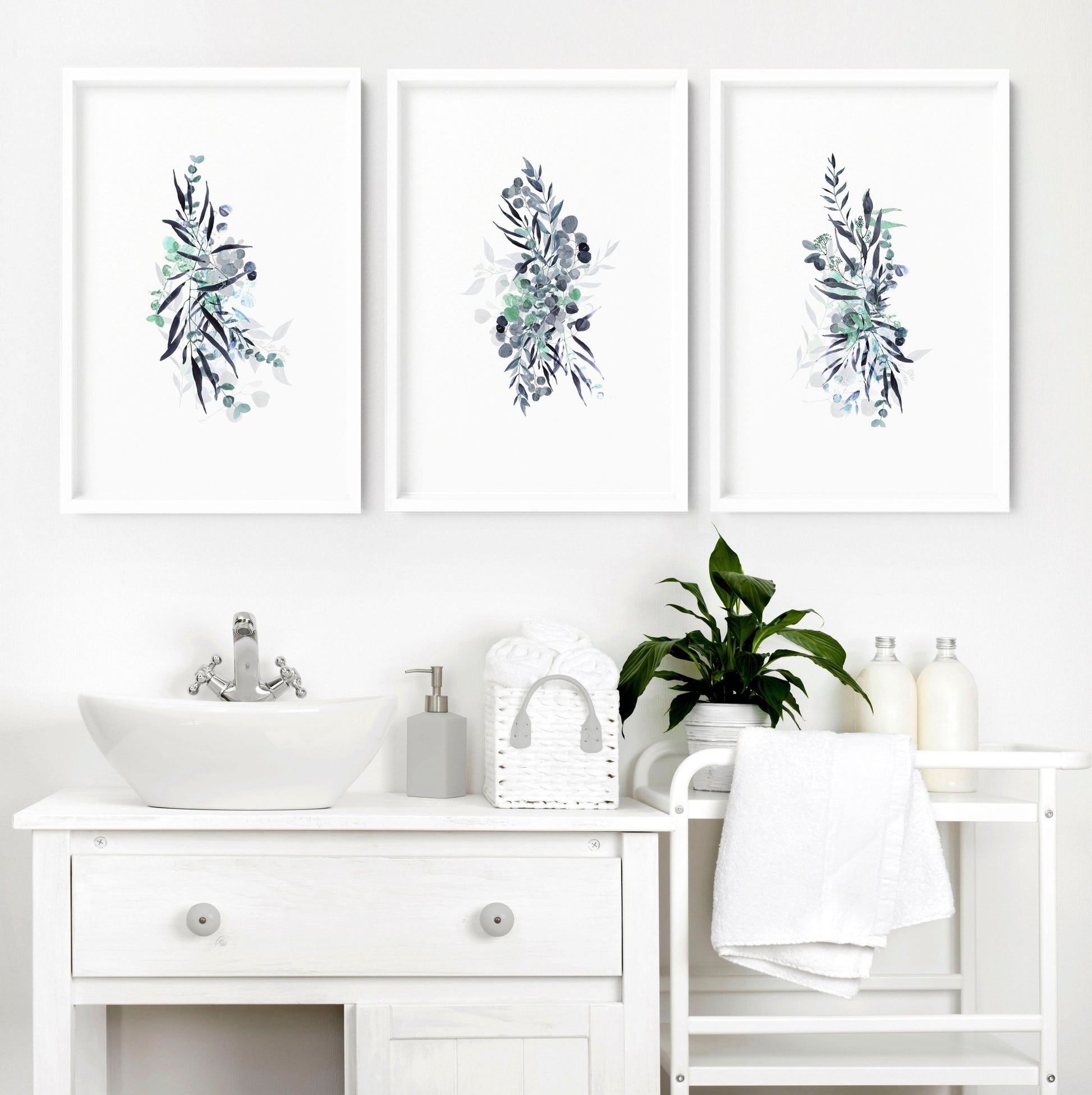 Botanical prints | set of 3 Framed wall art