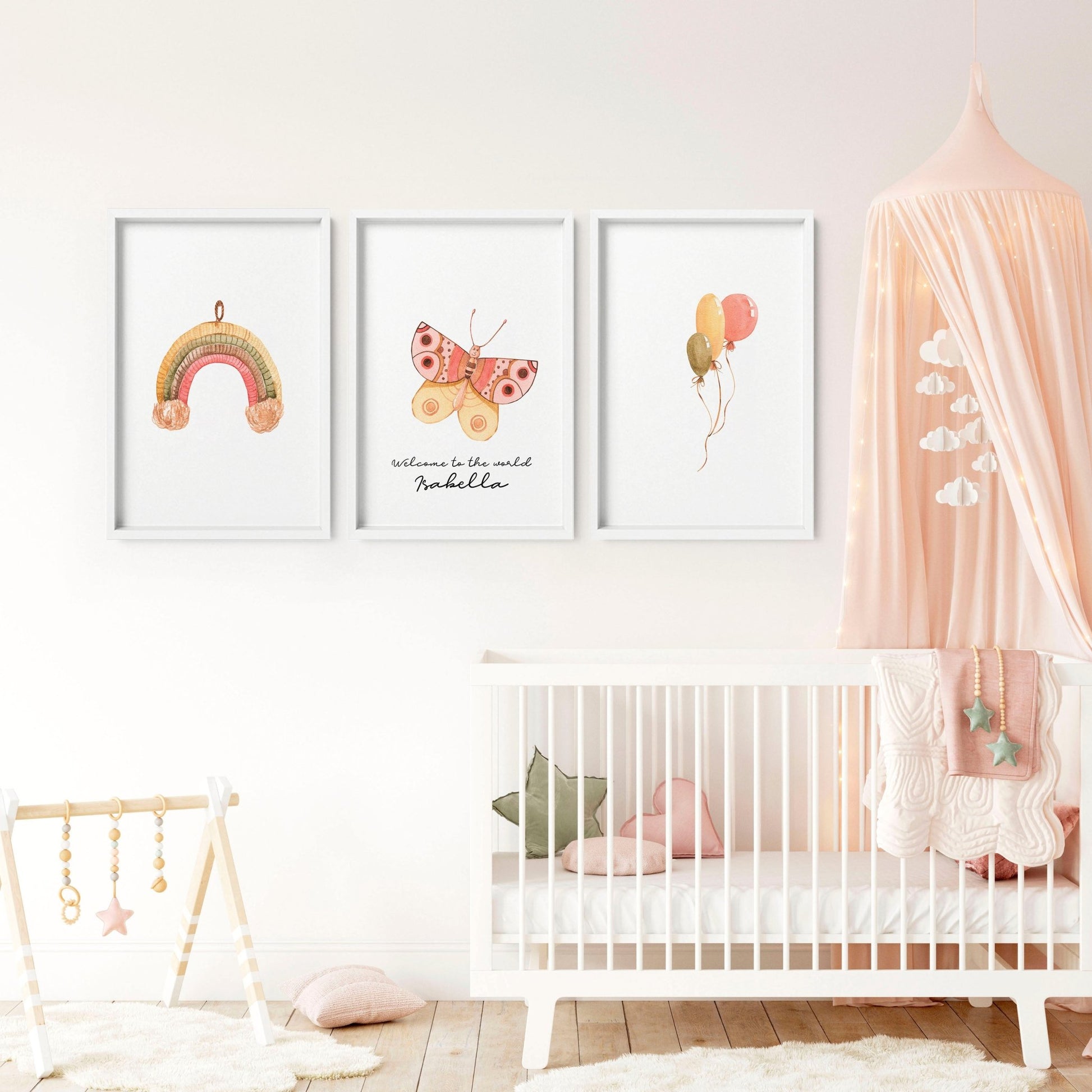 Boho nursery wall decor | set of 3 wall art prints - About Wall Art