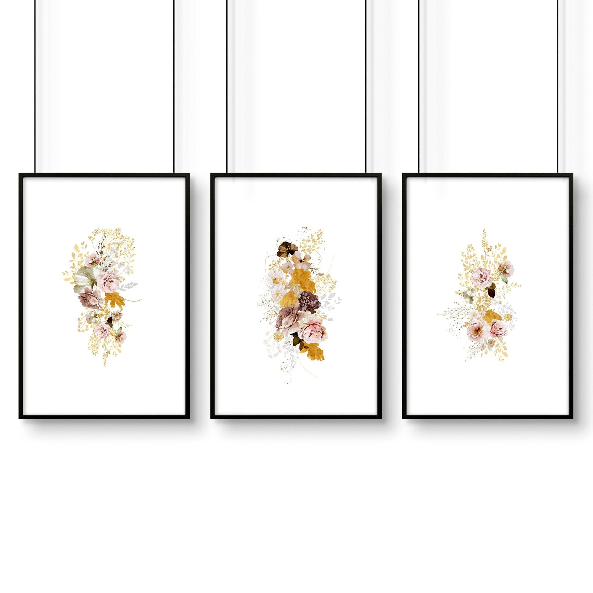 Botanical prints for kitchen wall | set of 3 wall art prints - About Wall Art