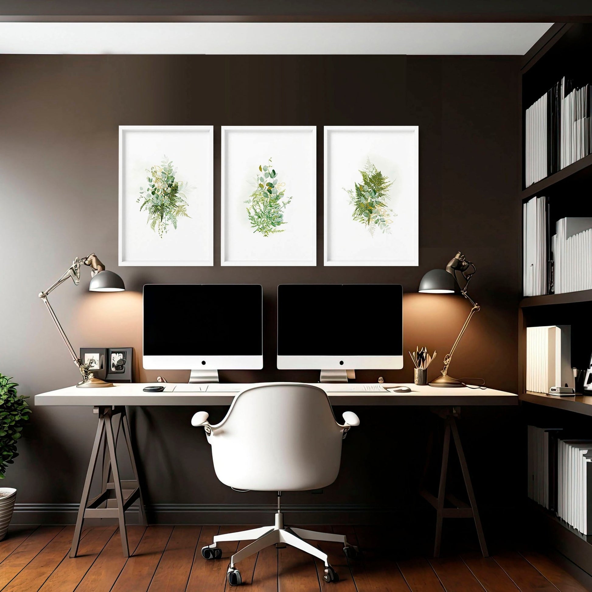 Wall decor home office | Set of 3 framed wall art prints