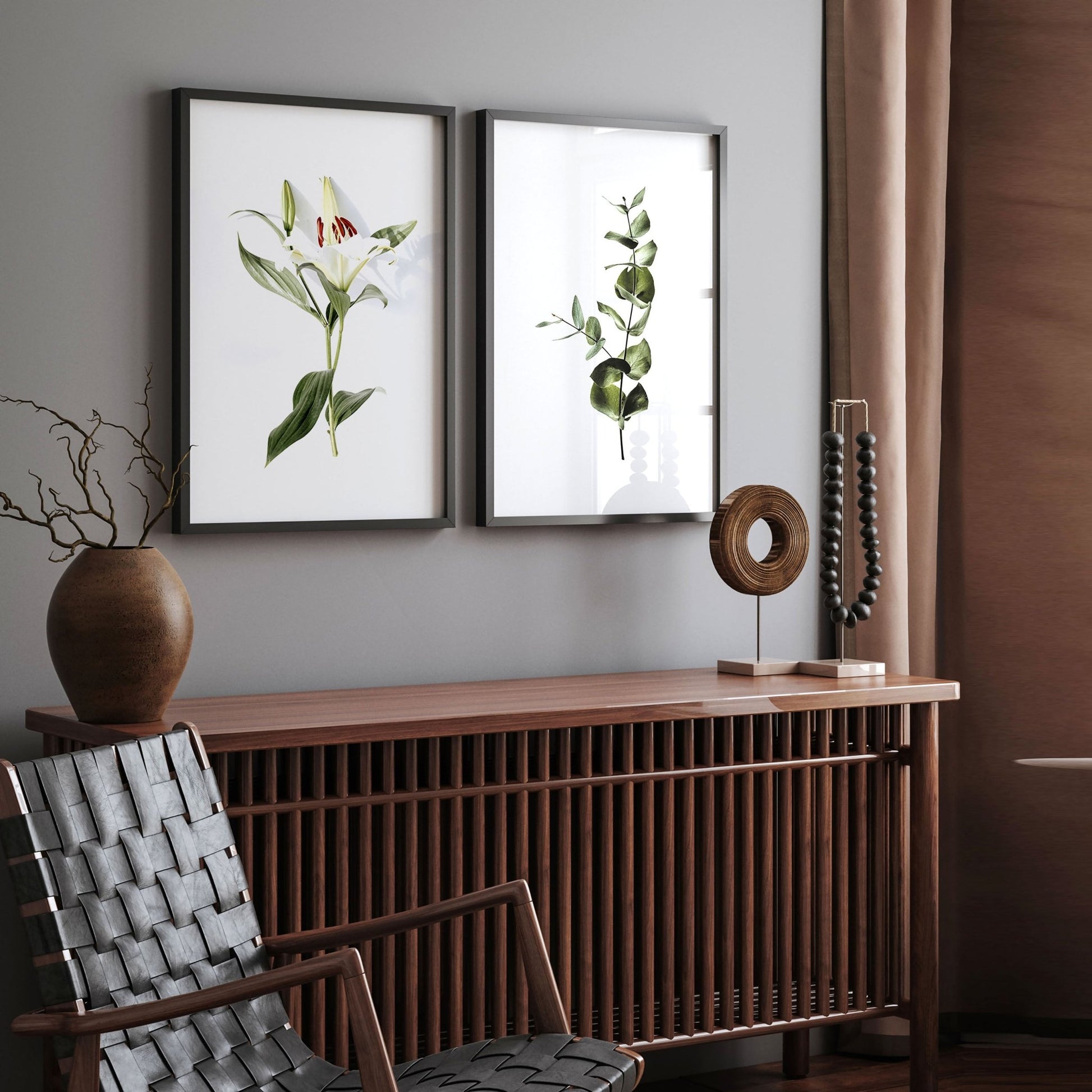 Botanical wall art prints | Set of 2 wall art prints - About Wall Art