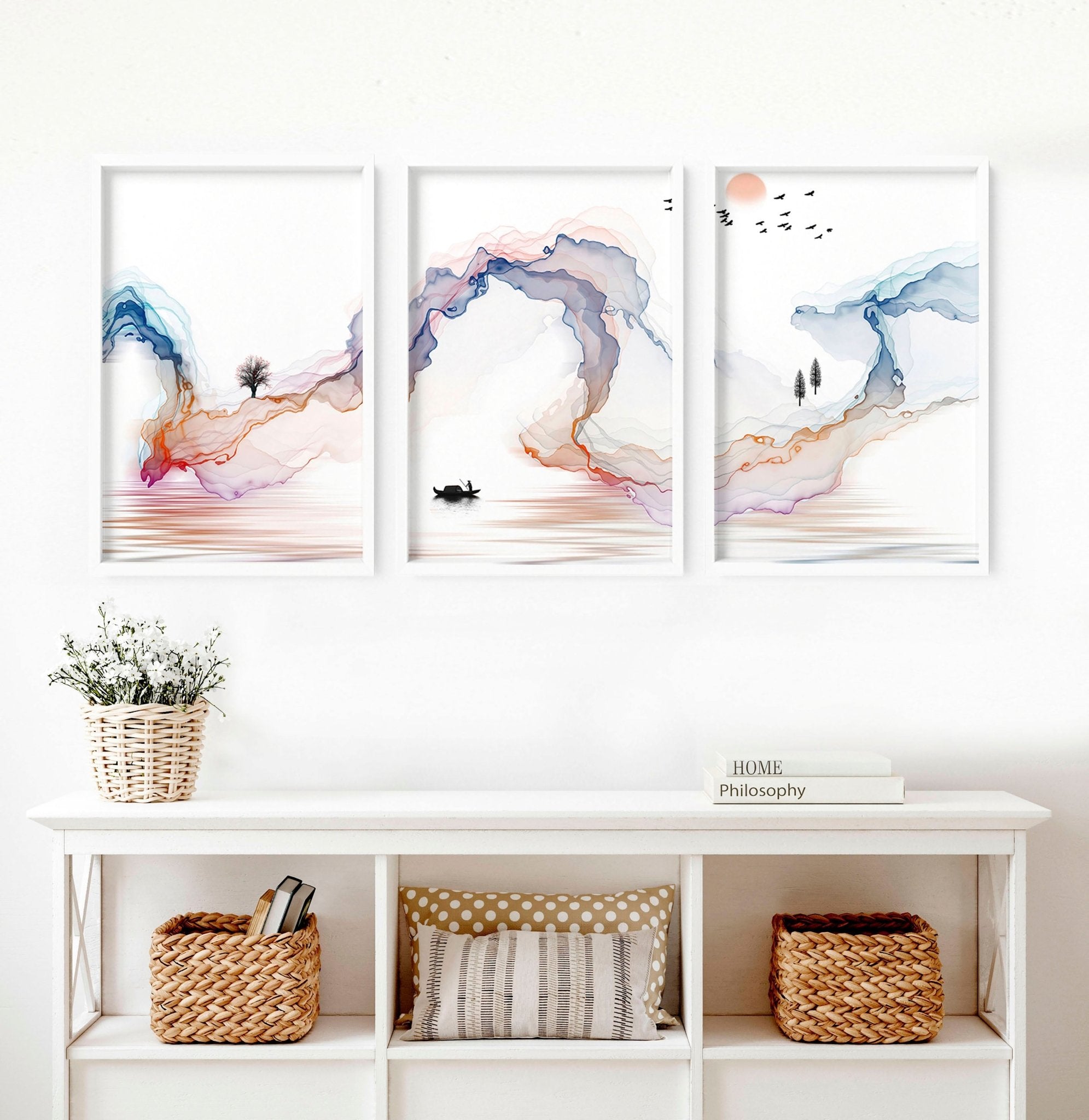 Calm wall art prints | set of 3 wall art prints - About Wall Art