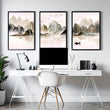 Calm office decor | set of 3 wall art prints - About Wall Art