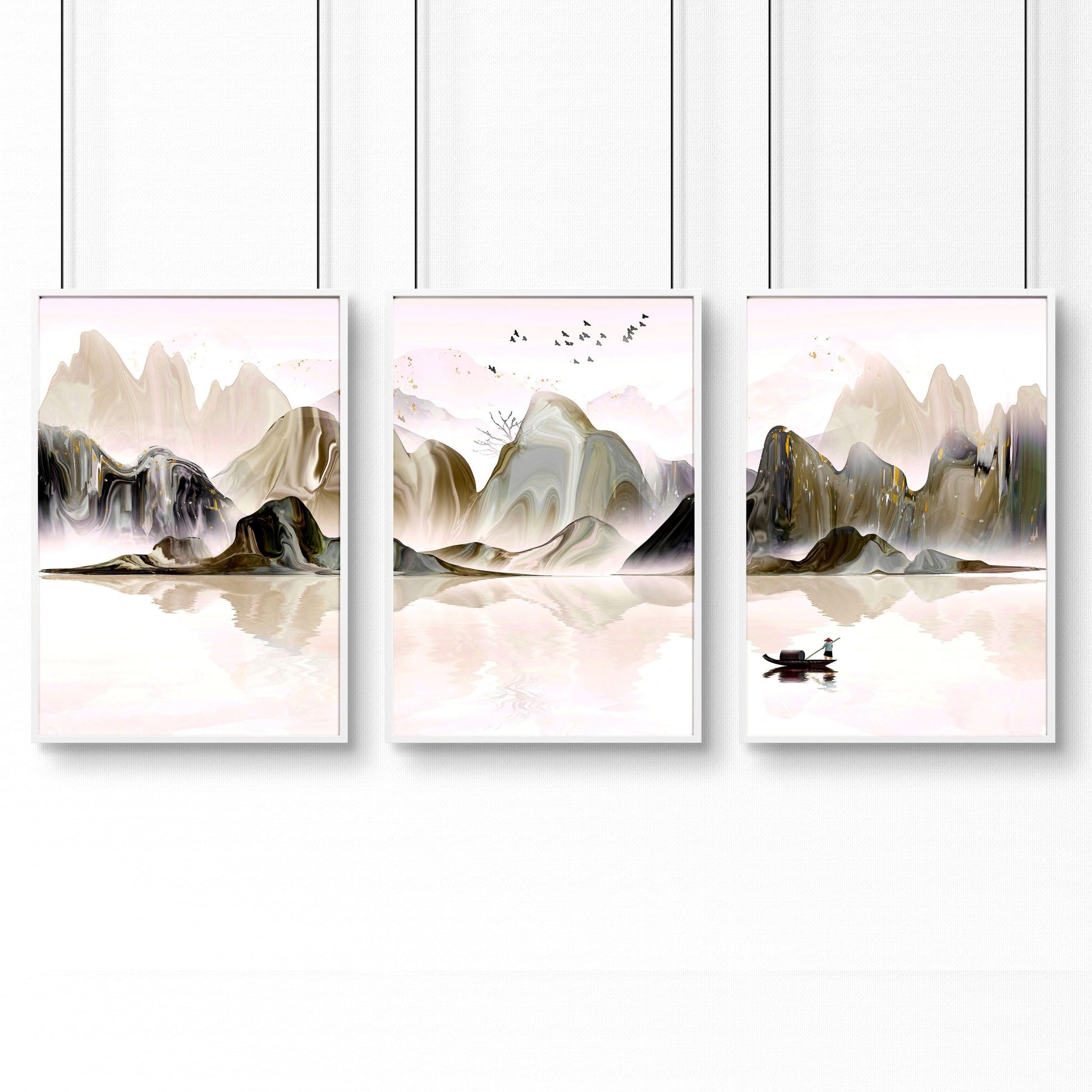 Art for the office wall | set of 3 framed wall art prints