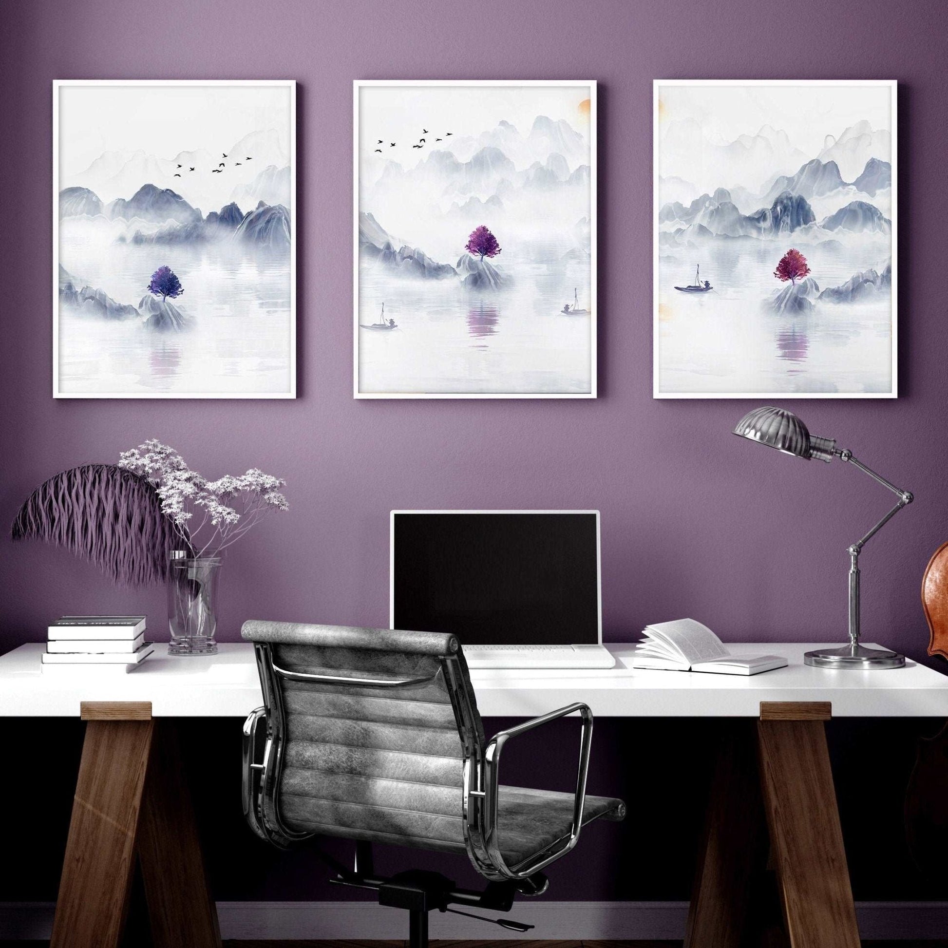 Artwork for the office | set of 3 wall art prints - About Wall Art