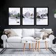 Framed pictures for living room | set of 3 wall art prints