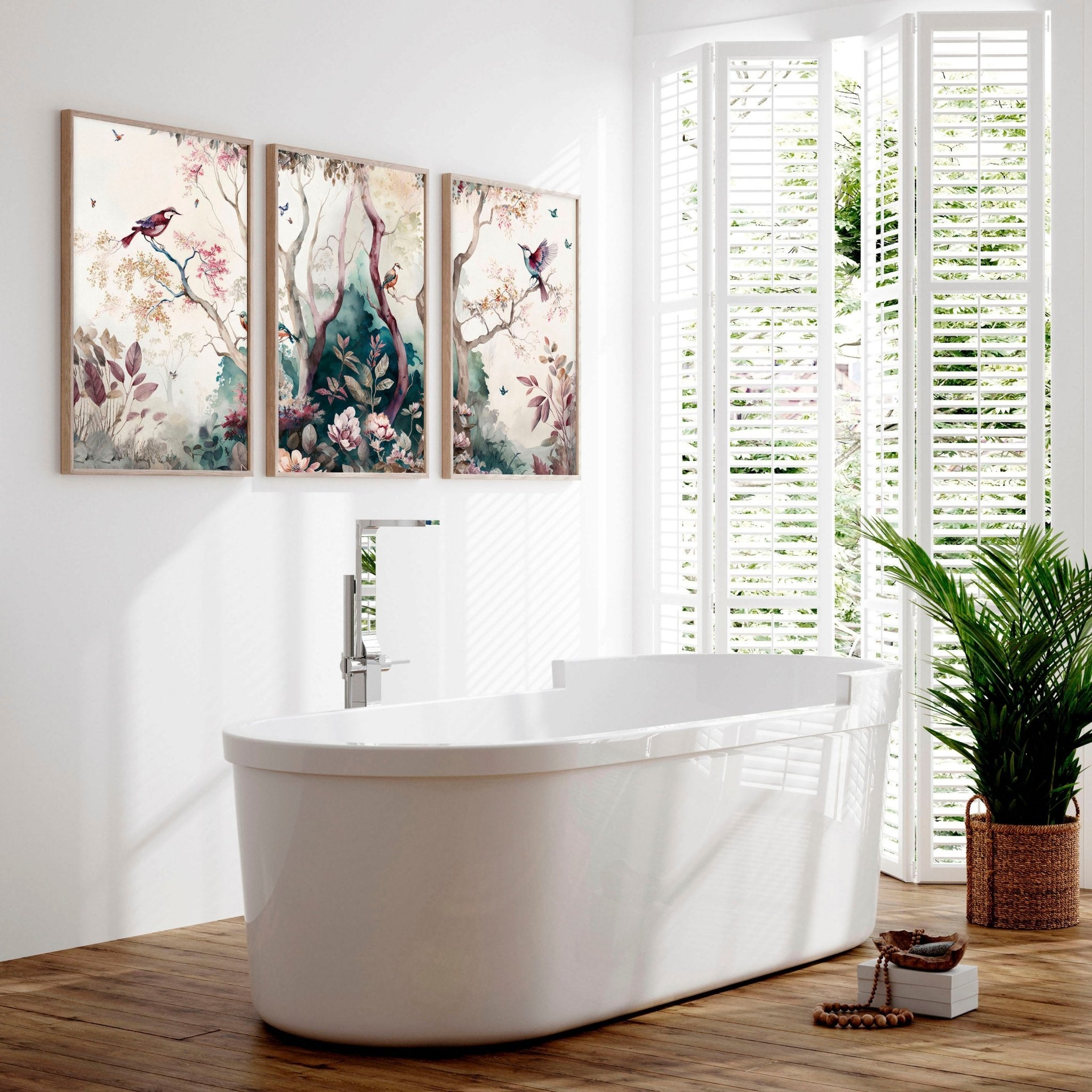 Bathroom Wall decoration set of 3 framed wall art | About Wall Art