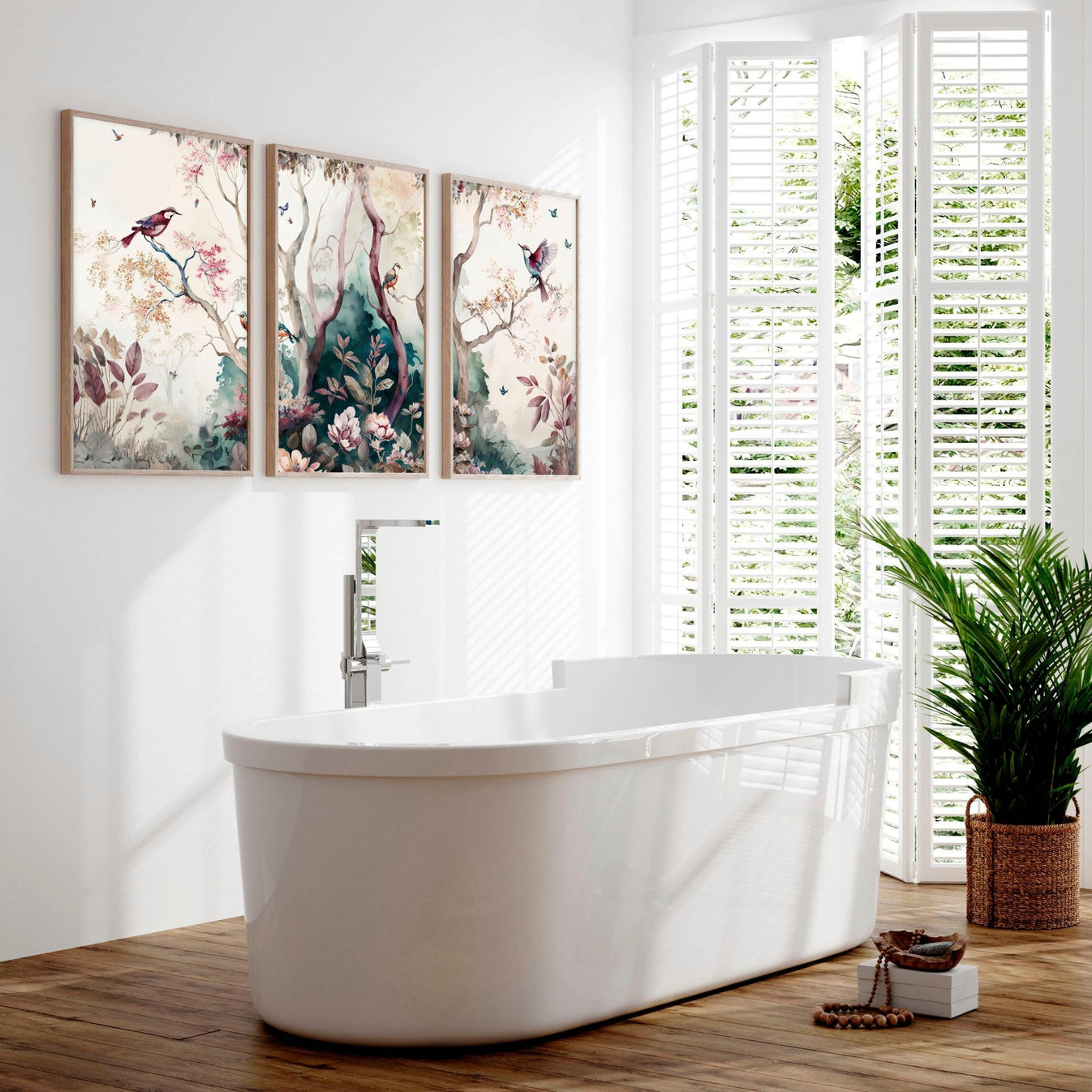 Bathroom Wall decoration set of 3 framed wall art | About Wall Art
