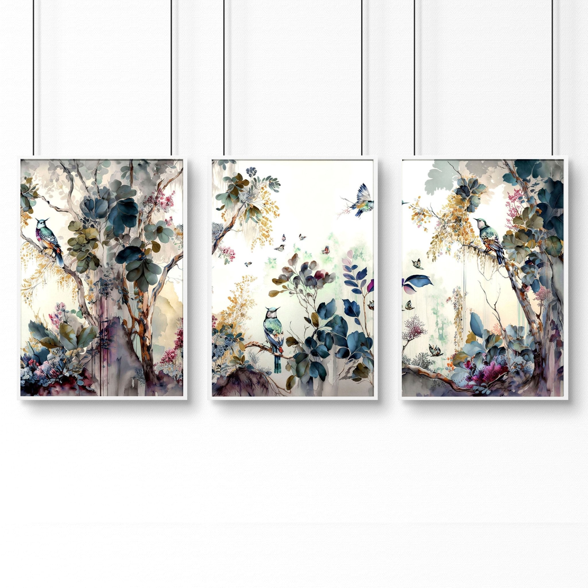 Chinoiserie Flowers Acrylic Print, Acrylic Wall Art Print, hot Floral Home Decor Artwork, 11″ × 14″ Vertical Print