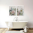 Chinoiserie pictures for bathroom | set of 2 wall art prints