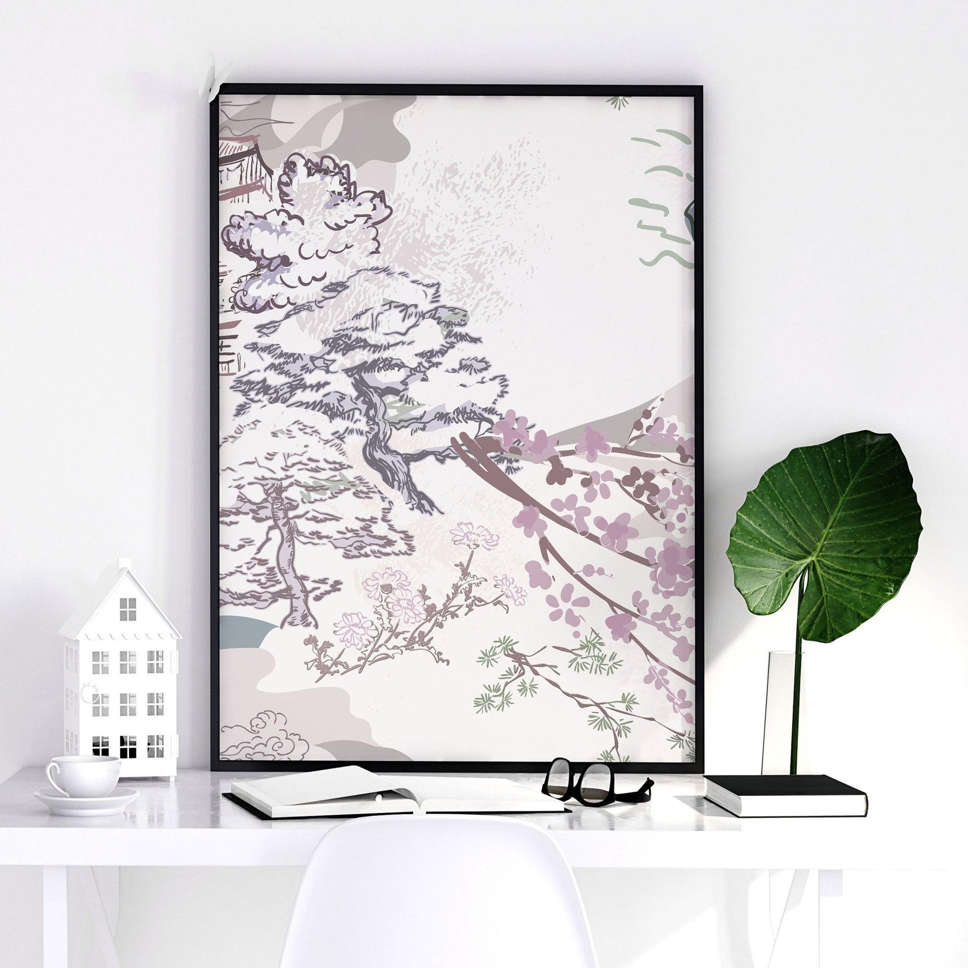 Chinoiserie wall art | set of 3 wall art prints for home office - About Wall Art
