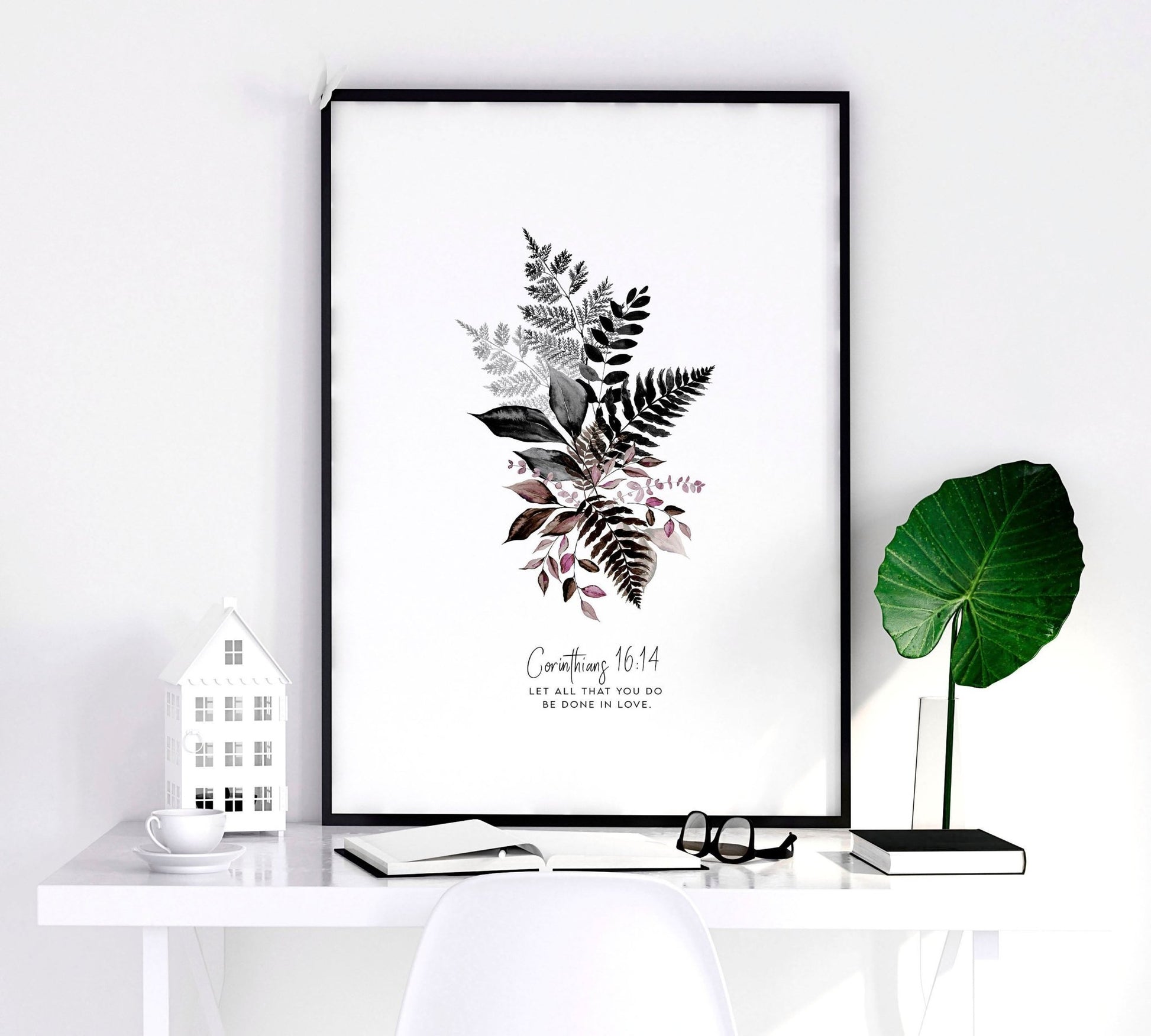 Christian art wall for bedroom | set of 3 wall art prints