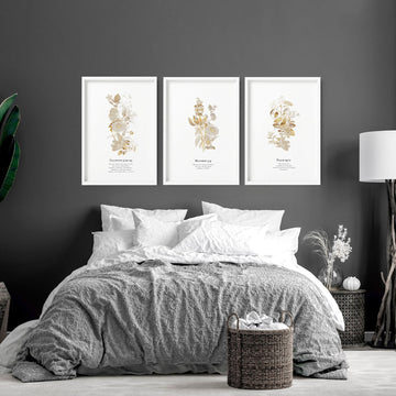 Christian modern art for bedroom | set of 3 wall art prints