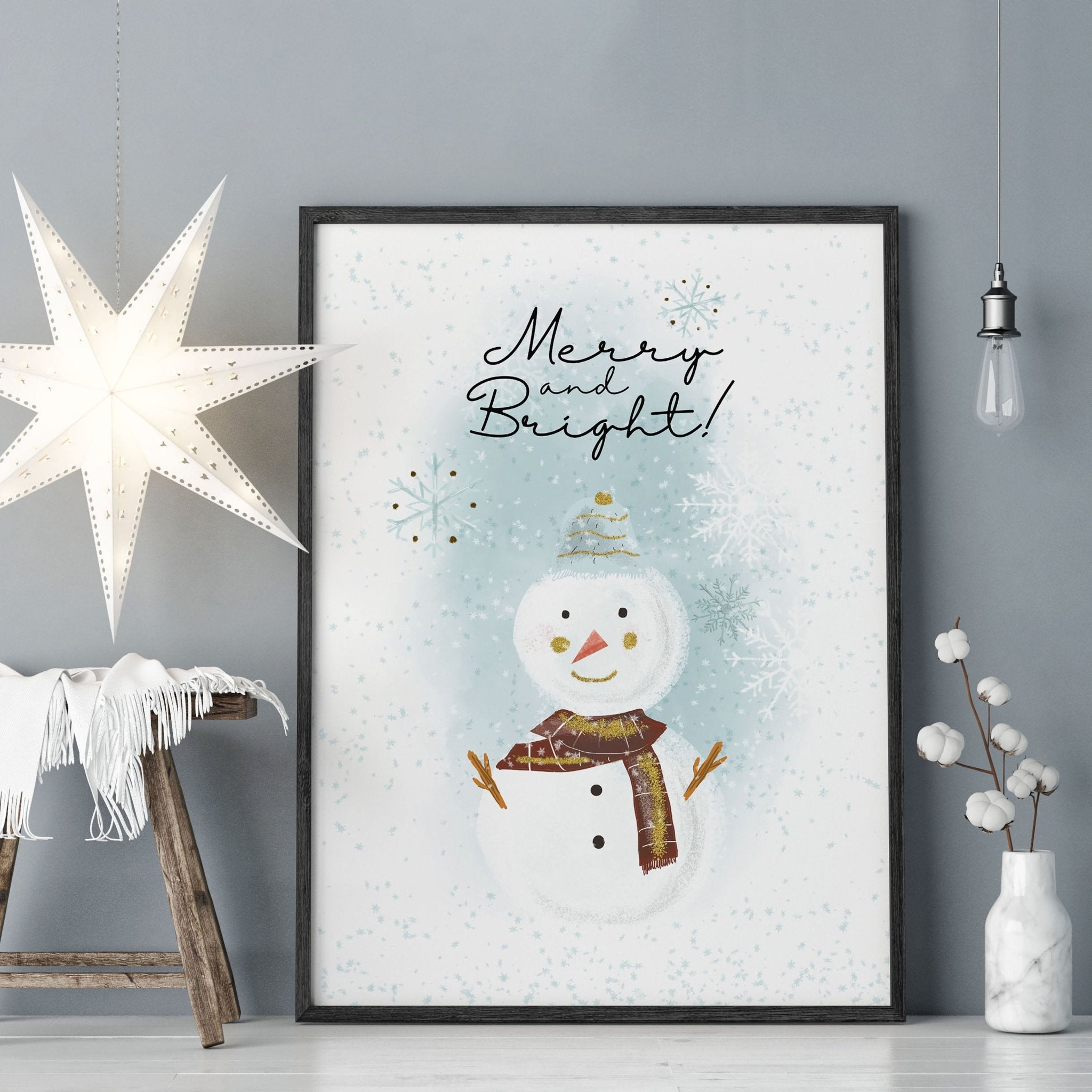 Christmas decor drawing | wall art print - About Wall Art