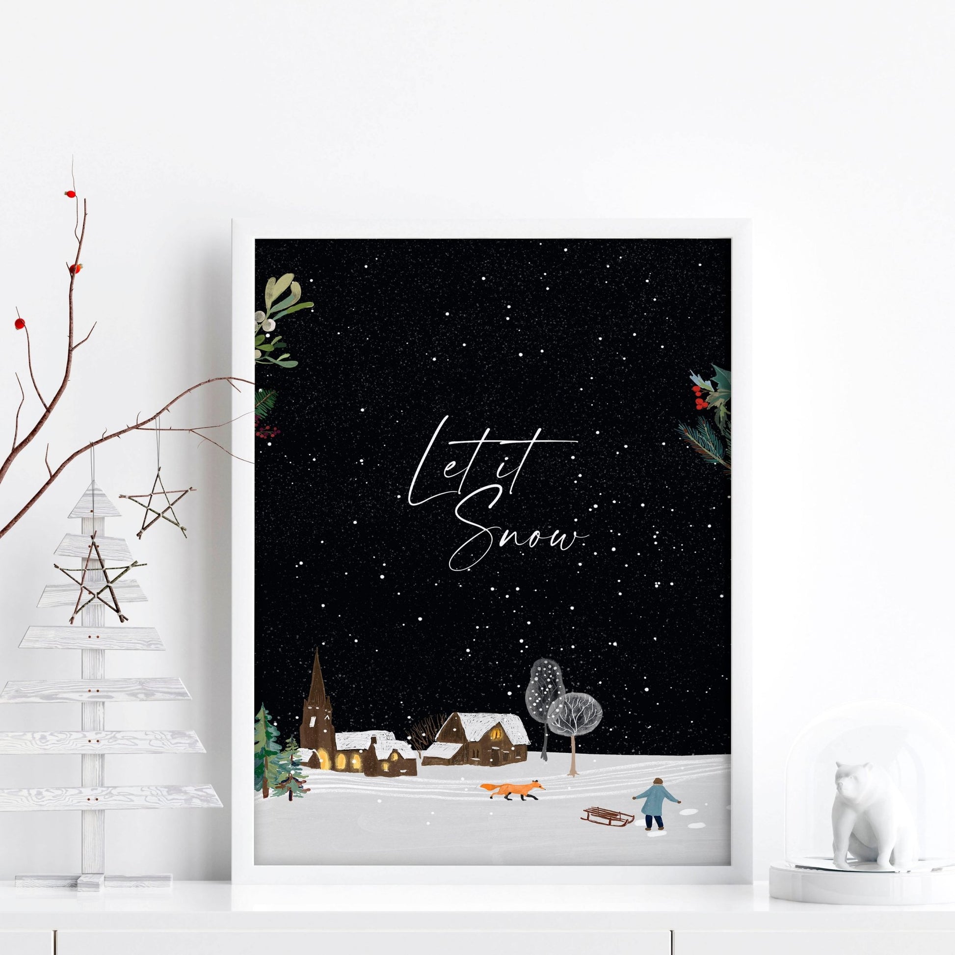 Christmas decor village | wall art print - About Wall Art